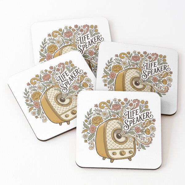 Item preview, Life Speaker Vintage Radio Floral Illustration designed and sold by AltaDimension.