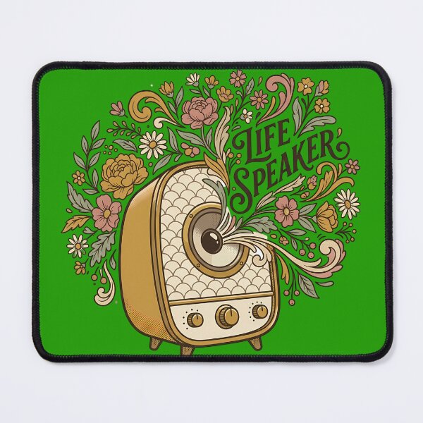 Item preview, Life Speaker Vintage Radio Floral Illustration designed and sold by AltaDimension.