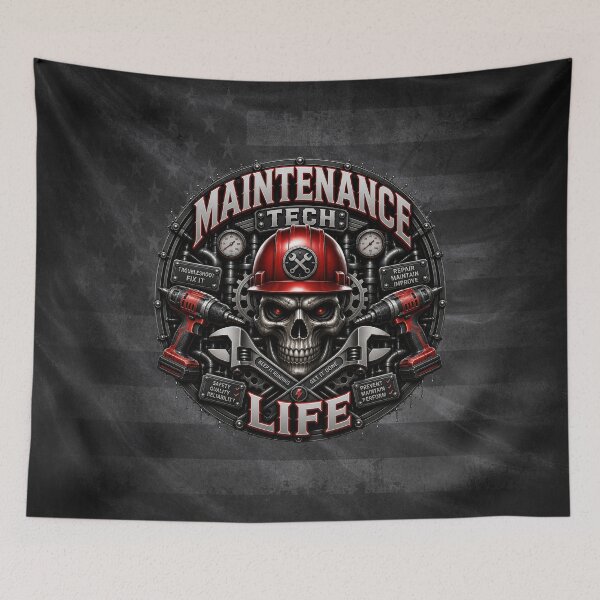 Item preview, Maintenance Tech Life Industrial Skull Mechanic Repair Design designed and sold by artistwill.