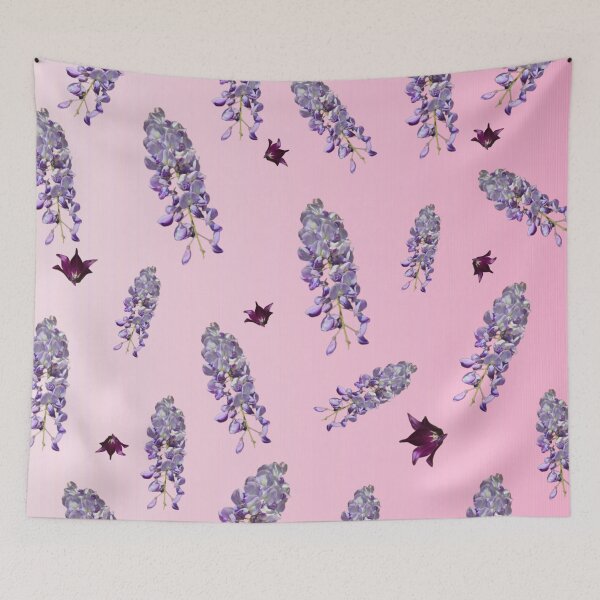 Item preview, English Garden - Blush Wisteria with Tulip Accents designed and sold by PurrfectWhisper.