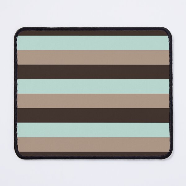 Item preview, 3 Large DARK CHOCOLATE, MINT GREEN AND TAUPE Horizontal STRIPES designed and sold by RachelMacht.