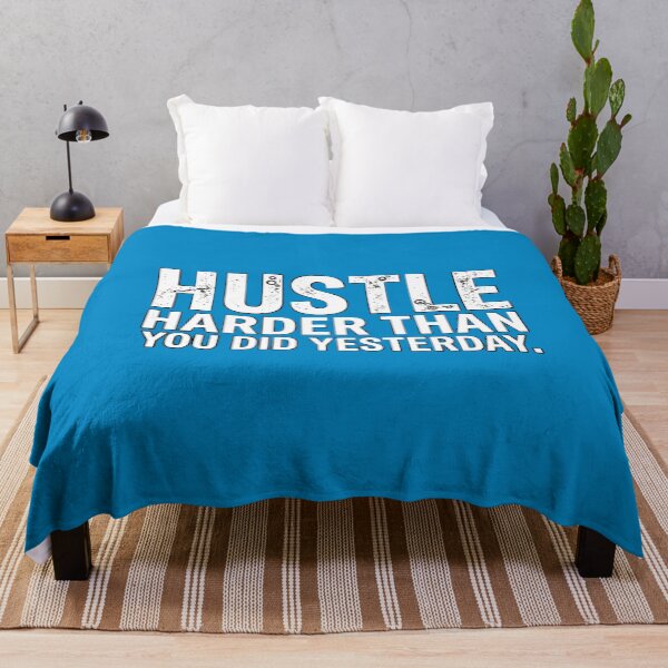 Item preview, Hustle Harder Than You Did Yesterday - Motivational Quote designed and sold by JeevanStickers.