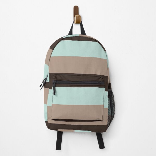 Item preview, 3 Large DARK CHOCOLATE, MINT GREEN AND TAUPE Horizontal STRIPES designed and sold by RachelMacht.