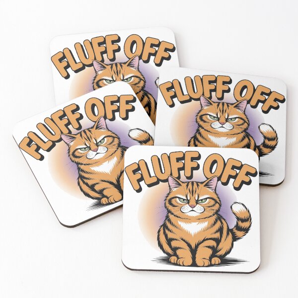 Item preview, Fluff Off Grumpy Cat Funny Sarcastic Cat Meme designed and sold by Cool-cat-art.