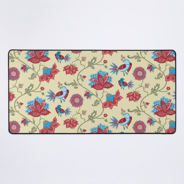 Item preview, Exotic chintz with bird - beige / multicolor designed and sold by kobyakov.