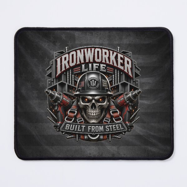 Item preview, Ironworker Life Built From Steel Skull Construction Worker Design designed and sold by artistwill.