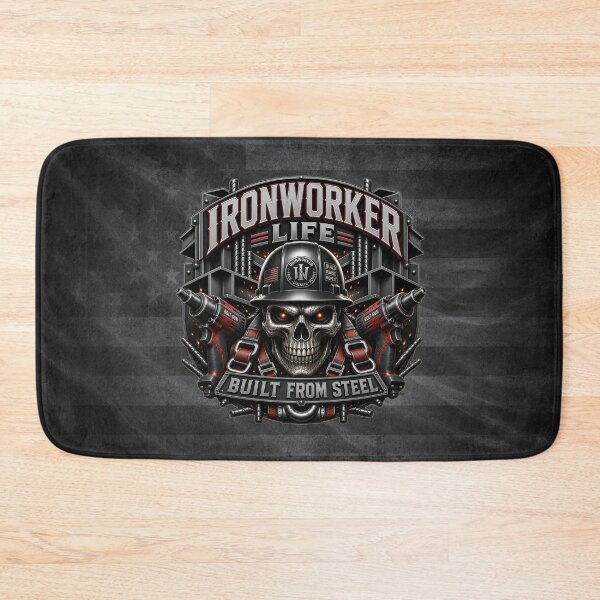 Item preview, Ironworker Life Built From Steel Skull Construction Worker Design designed and sold by artistwill.