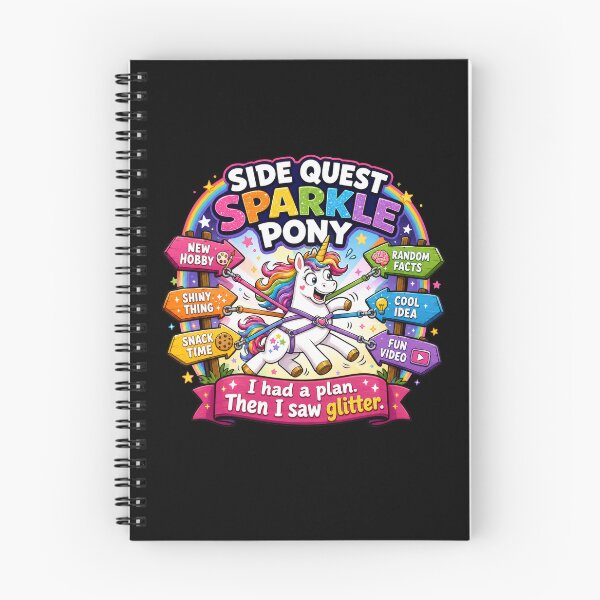 Item preview, Side Quest Sparkle Pony ADHD Unicorn Glitter Design designed and sold by HappyStimsCo.