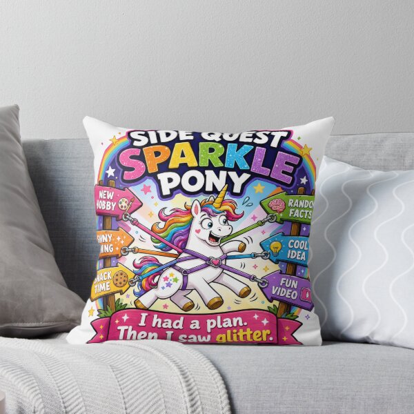 Item preview, Side Quest Sparkle Pony ADHD Unicorn Glitter Design designed and sold by HappyStimsCo.