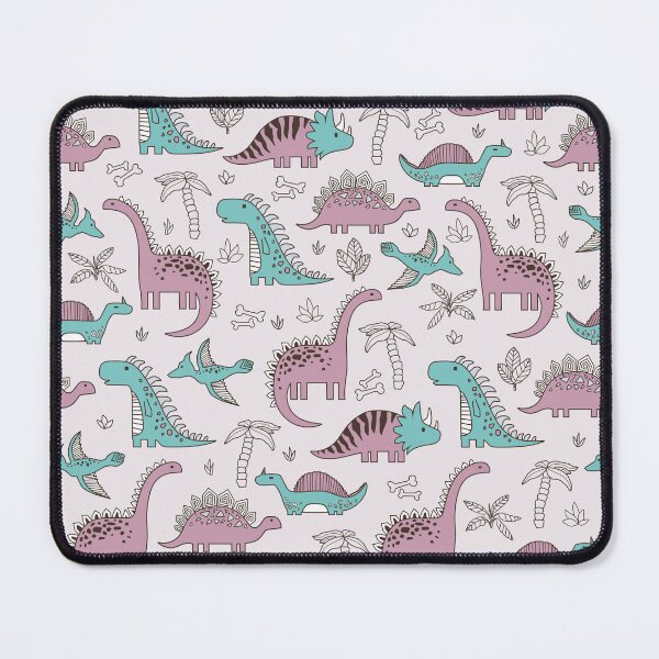 Item preview, Modern Boho Dinosaur Pattern - Dusty Rose and Mint Dino Art designed and sold by alijun.