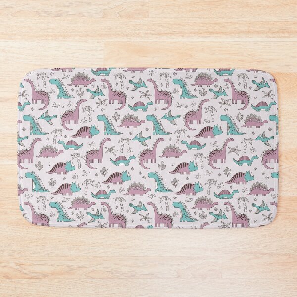 Item preview, Modern Boho Dinosaur Pattern - Dusty Rose and Mint Dino Art designed and sold by alijun.
