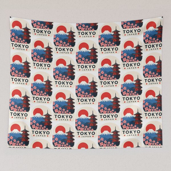 Item preview, Tokyo Travel Sticker Japanese City Aesthetic Design designed and sold by Olivra.