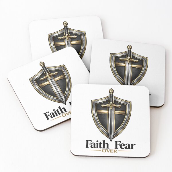 Item preview, Faith Over Fear Armor of God Shield and Sword Christian Warrior designed and sold by DraftAndDoneArt.