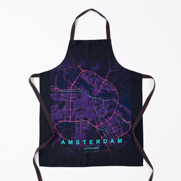 Item preview, Neon Style Map of Amsterdam, Netherlands designed and sold by Enea Kelo.