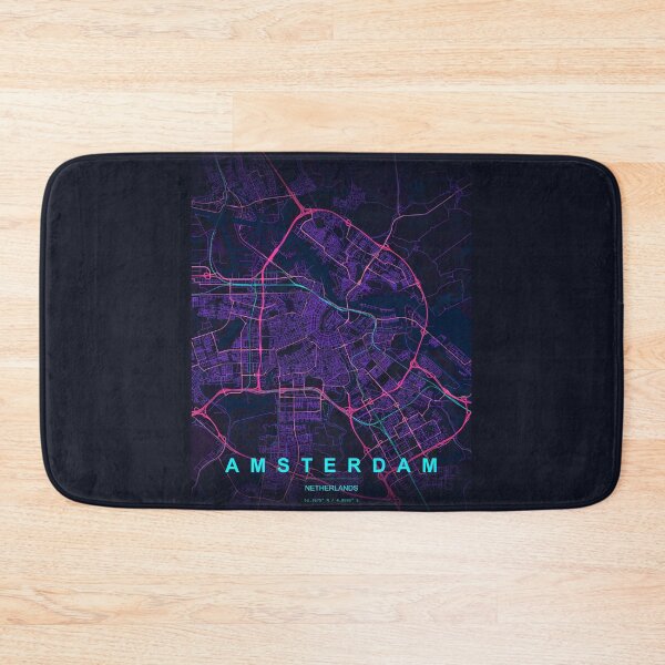Item preview, Neon Style Map of Amsterdam, Netherlands designed and sold by Enea Kelo.