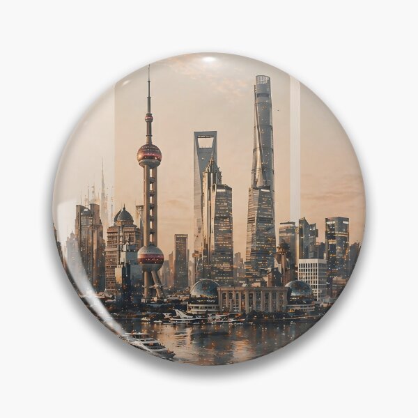 Item preview, Shanghai Urban Elegance Design – Refined Modern City Aesthetic designed and sold by ArtYouFeel.