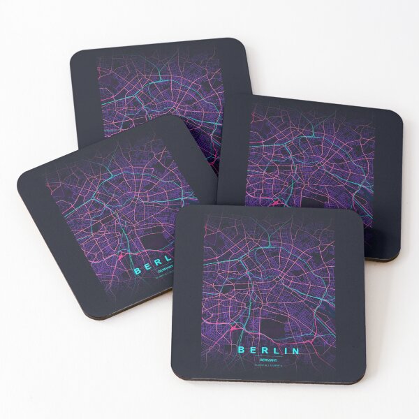 Item preview, Neon Style Map of Berlin, Germany designed and sold by Enea Kelo.