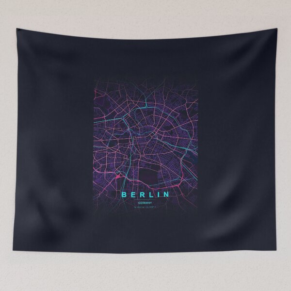 Item preview, Neon Style Map of Berlin, Germany designed and sold by Enea Kelo.