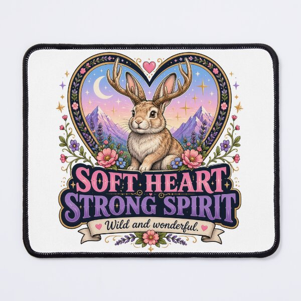 Item preview, Soft Heart Strong Spirit Jackalope Wild and Wonderful Design designed and sold by HappyStimsCo.