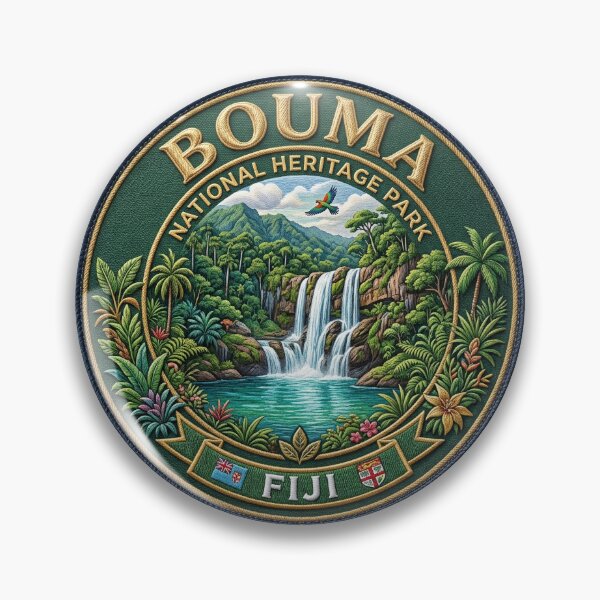Item preview, Bouma National Heritage Park, Fiji – Waterfall, Tropical Forest & Mountain Scenery designed and sold by Girih.