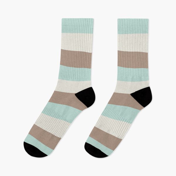 Item preview, 3 Large WARM TAUPE, MINT GREEN and CREAM Horizontal STRIPES designed and sold by RachelMacht.