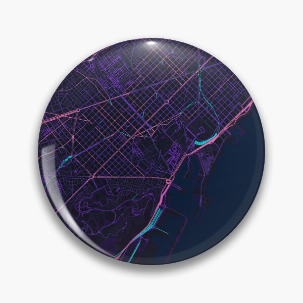 Item preview, Neon Style Map of Barcelona, Spain designed and sold by Enea Kelo.