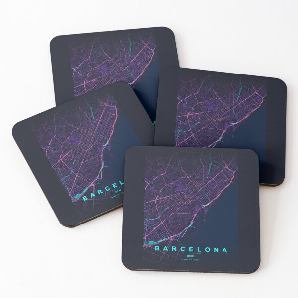 Item preview, Neon Style Map of Barcelona, Spain designed and sold by Enea Kelo.