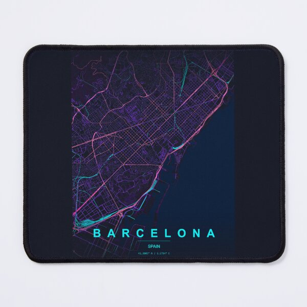 Item preview, Neon Style Map of Barcelona, Spain designed and sold by Enea Kelo.