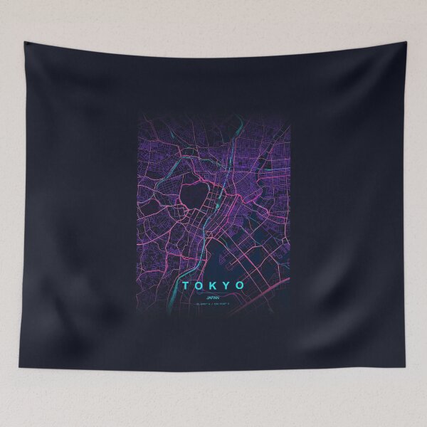 Item preview, Neon Style Map of Tokyo, Japan designed and sold by Enea Kelo.