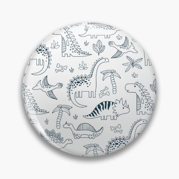 Item preview, Minimalist Black and White Dinosaur Line Art - Modern Dino Pattern designed and sold by alijun.