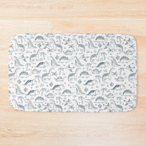 Item preview, Minimalist Black and White Dinosaur Line Art - Modern Dino Pattern designed and sold by alijun.
