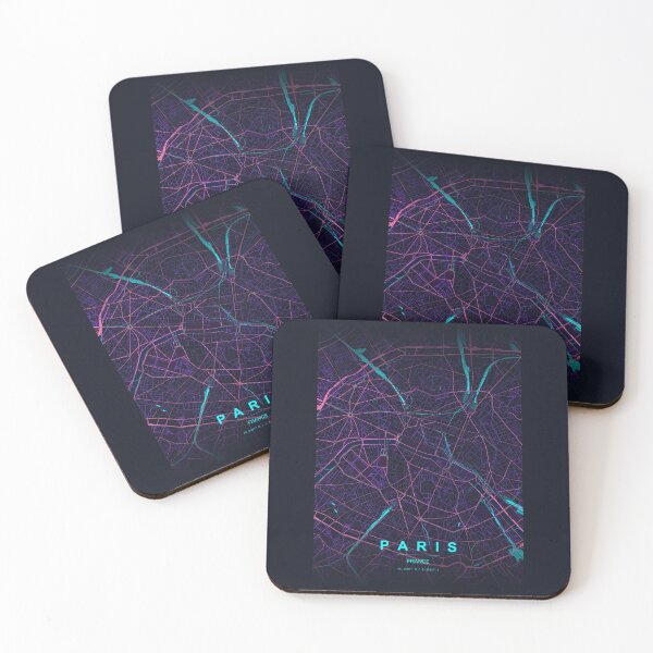 Item preview, Neon Style Map of Paris, France designed and sold by Enea Kelo.