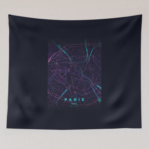 Item preview, Neon Style Map of Paris, France designed and sold by Enea Kelo.