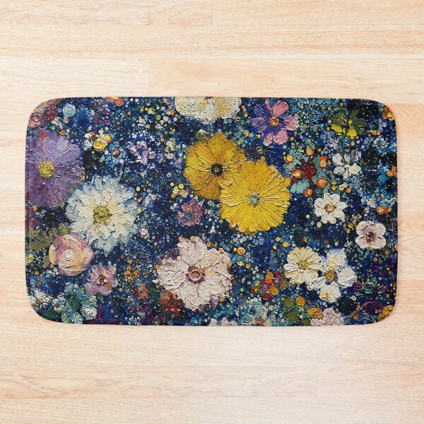 Artikelvorschau, Blaue, gelbe und weiße Blüten entworfen und verkauft von Neika Shimm Designs.