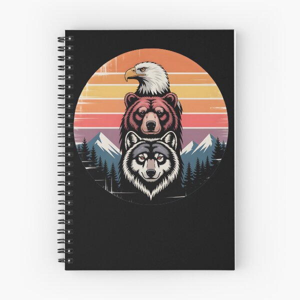Item preview, Retro Eagle Bear Wolf Animal Totem Vintage Wilderness  designed and sold by Fitswear.