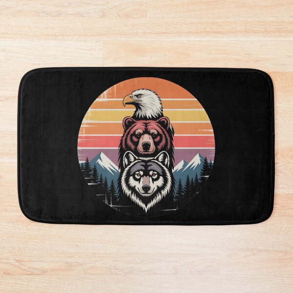 Item preview, Retro Eagle Bear Wolf Animal Totem Vintage Wilderness  designed and sold by Fitswear.