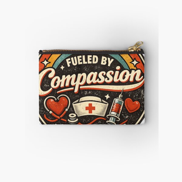 Item preview, “Fueled by Compassion – Retro Nurse Life Badge” designed and sold by Youpiworld.