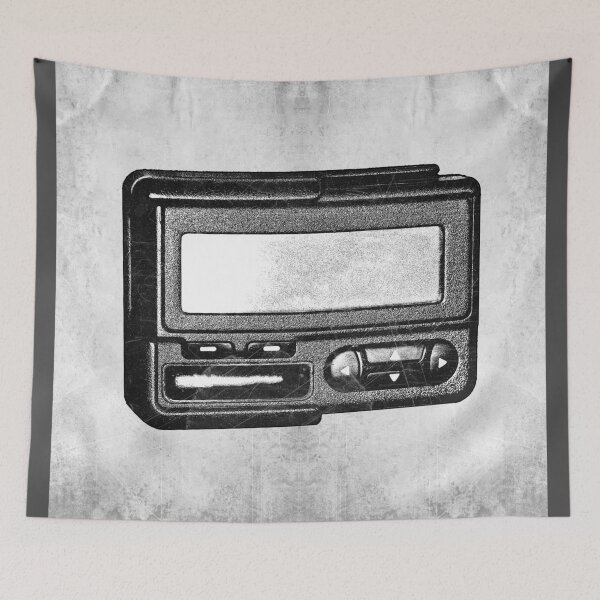Item preview, Vintage Pager Beeper Etched Illustration designed and sold by Ghoul Enterprises.
