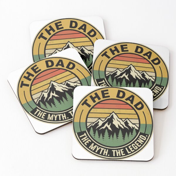 Item preview, Retro Dad Mountain Sunset Badge designed and sold by PINK FREE.