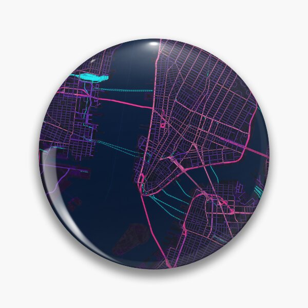 Item preview, Neon Style Map of New York, US designed and sold by Enea Kelo.