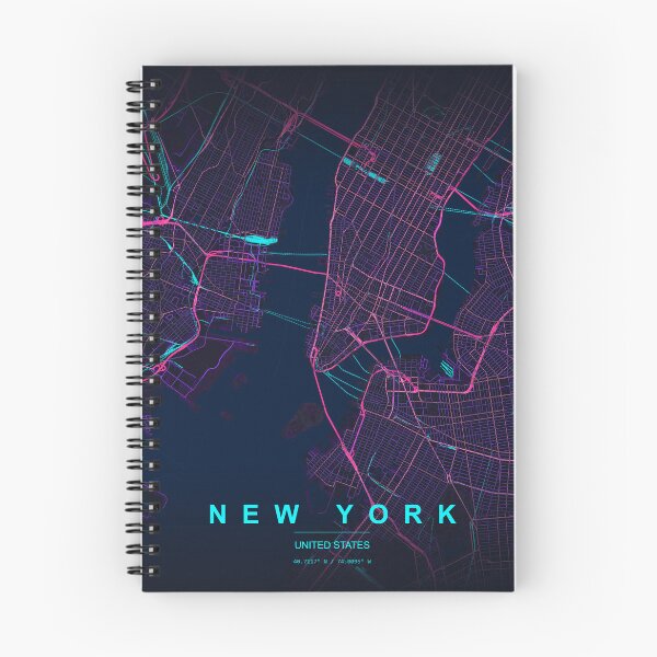 Item preview, Neon Style Map of New York, US designed and sold by Enea Kelo.