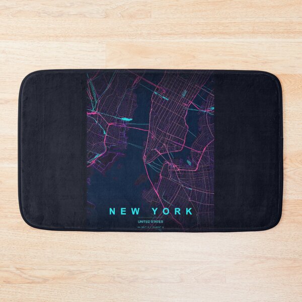 Item preview, Neon Style Map of New York, US designed and sold by Enea Kelo.