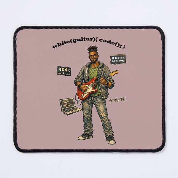 Item preview, African American Software Engineer Playing an Electric Guitar URM designed and sold by urmaddad.