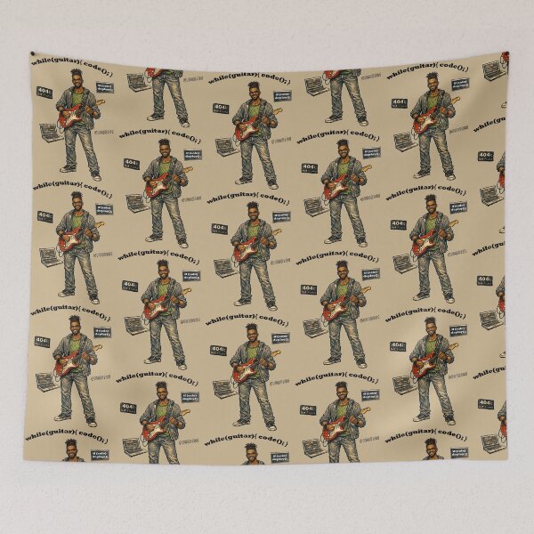 Item preview, African American Software Engineer Playing an Electric Guitar URM designed and sold by urmaddad.