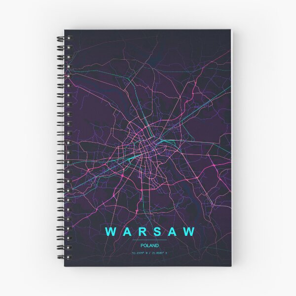 Item preview, Neon Style Map of Warsaw, Poland designed and sold by Enea Kelo.