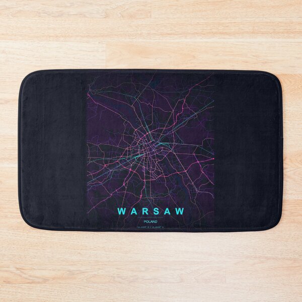 Item preview, Neon Style Map of Warsaw, Poland designed and sold by Enea Kelo.