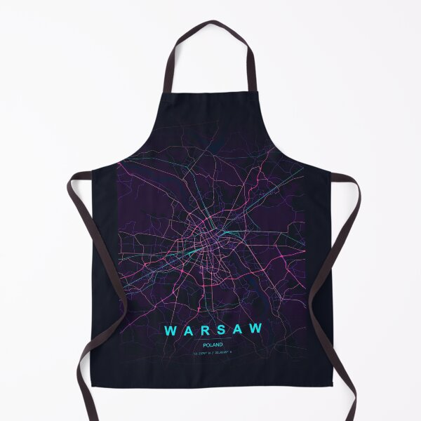 Item preview, Neon Style Map of Warsaw, Poland designed and sold by Enea Kelo.