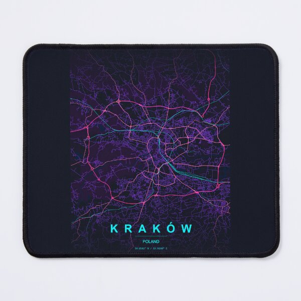 Item preview, Neon Style Map of Krakow, Poland designed and sold by Enea Kelo.