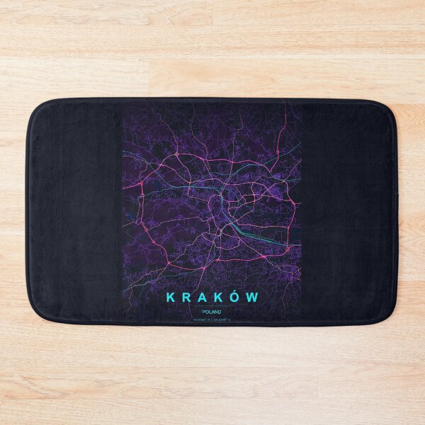 Item preview, Neon Style Map of Krakow, Poland designed and sold by Enea Kelo.
