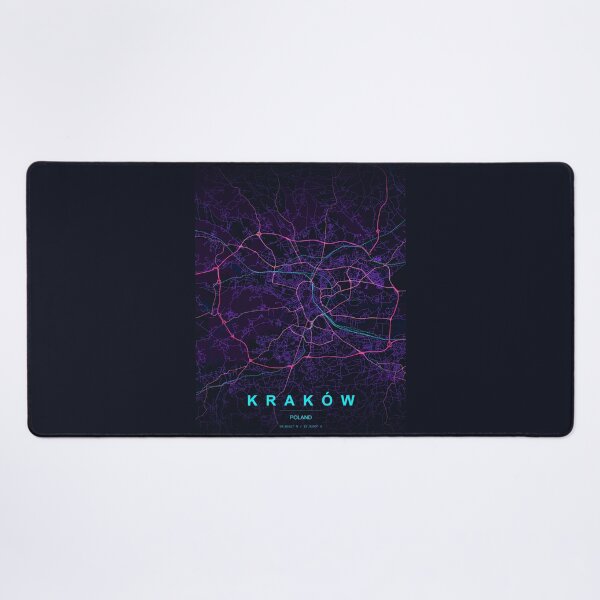 Item preview, Neon Style Map of Krakow, Poland designed and sold by Enea Kelo.